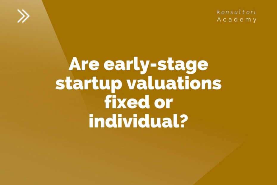 Early stage startup valuations fixed or individual