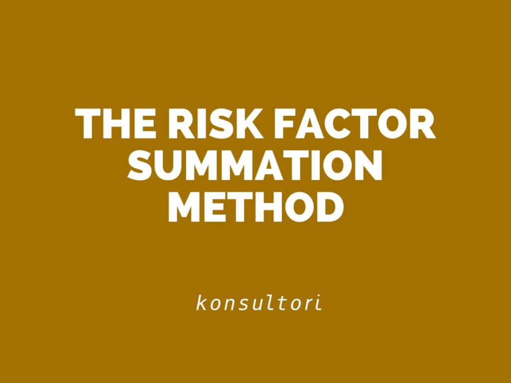 Risk factor summation method